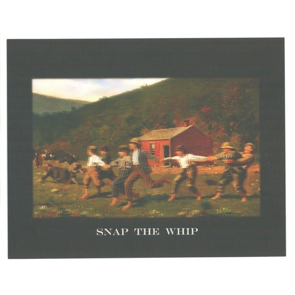 Snap the Whip‎ Winslow Homer Circa 1872 Art Demo Print 8"x10" Lenticular 3D 3-D - Picture 1 of 2